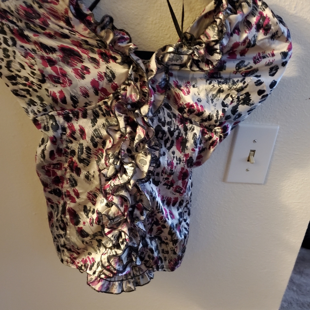 Silky halter top